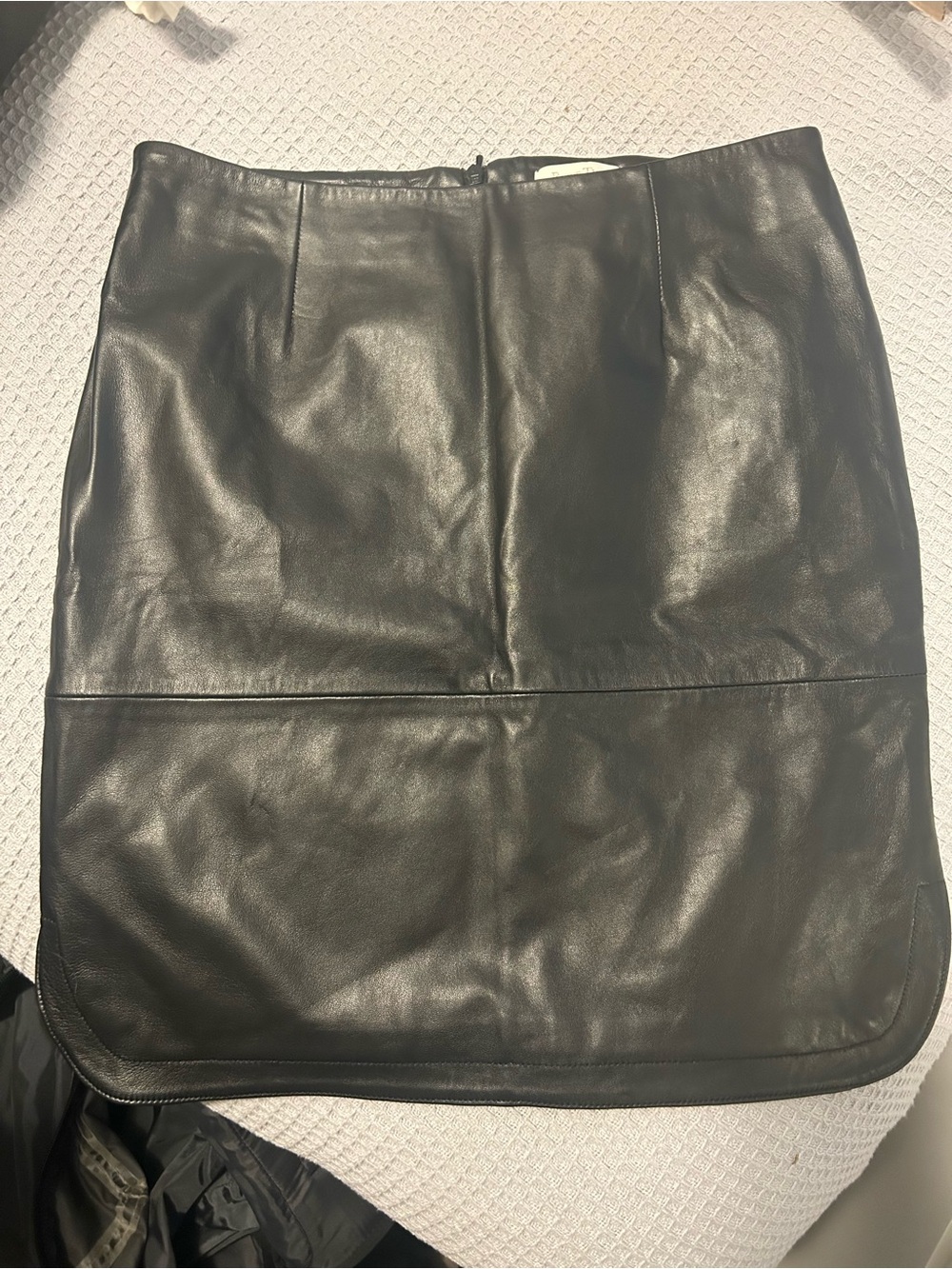Black Lamb Leather Mini Skirt